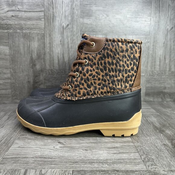 Sperry's Port Animal Print Youth size 4 Duck Boot - Picture 5 of 8